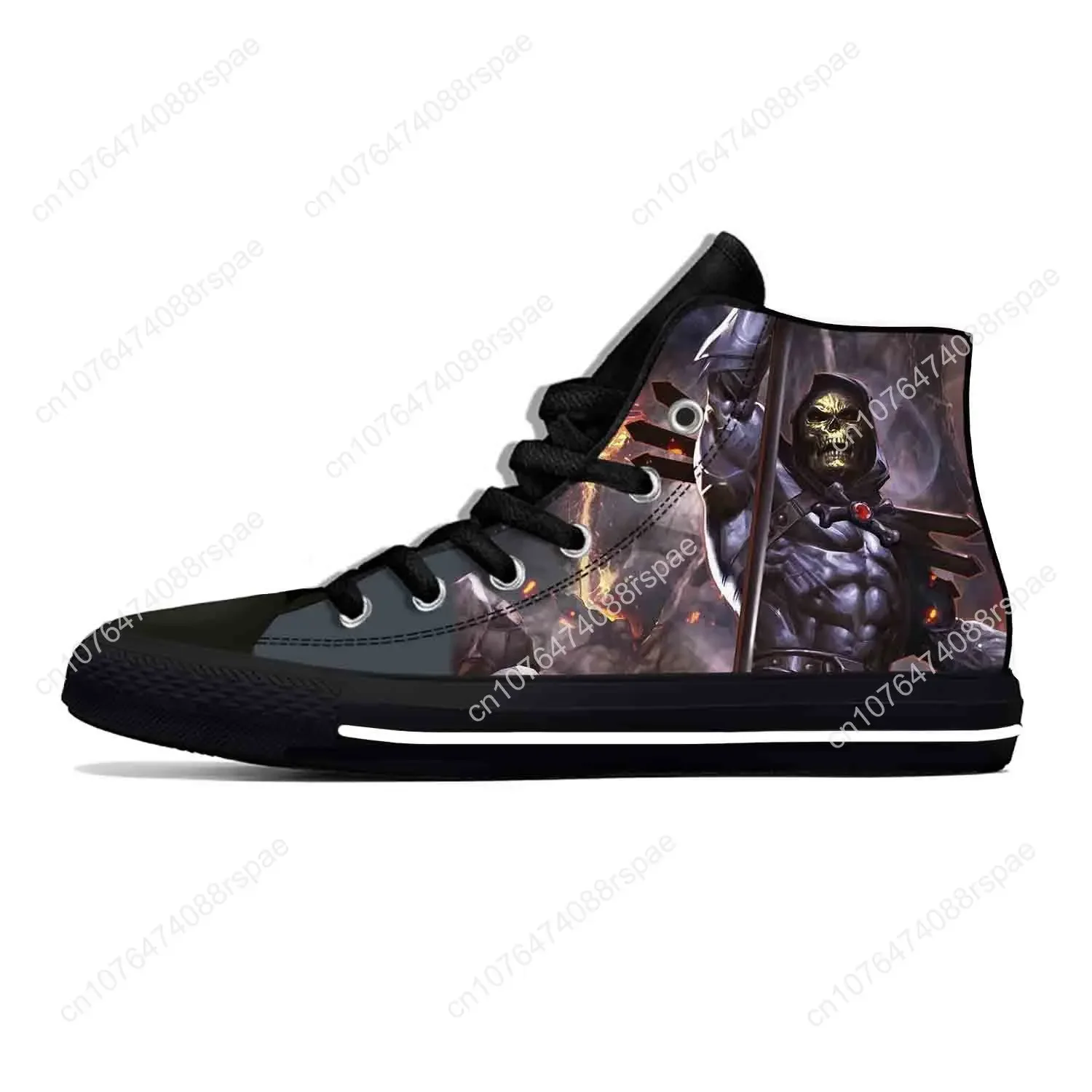 Meesters Van Het Universum Cartoon Skeletor He-Man Casual Stoffen Schoenen Hoge Top Lichtgewicht Ademend 3d Print Heren Dames Sneakers