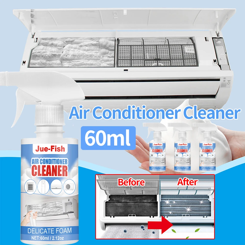 1/23Pcs Air Conditioner Cleaner Decontamination Agent Strong Air Conditioner Foam Coil Cleaner No Rinse Evaporator Clean Tools