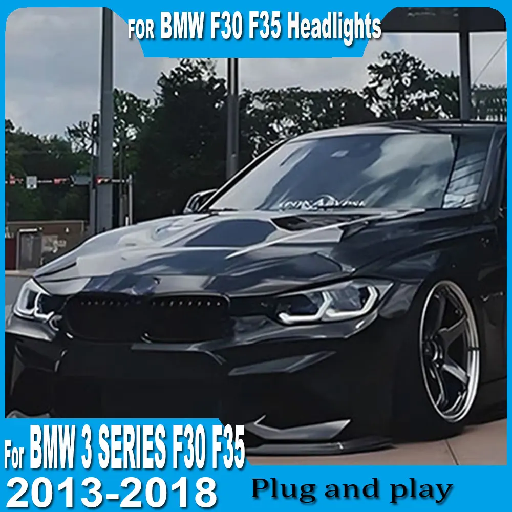 

Автомобильная светодиодная фара для BMW F30 F35 F31 320I 325I, 2013-2019, 3 серии, с линзой проектора и ДХО, автомобильные аксессуары