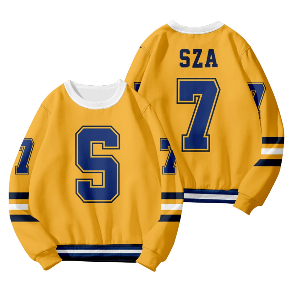 SZA SOS Jersey camisola para homens e mulheres, gola redonda, streetwear manga comprida, North America Tour, roupas de moda, 2023