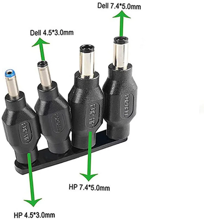 Adaptador de corriente Universal, puntas de conector para Lenovo Thinkpad, juegos de fuente de alimentación de ordenador portátil, juegos de enchufes, 5,5mm x 2,1mm, CC, CA, 38 Uds.