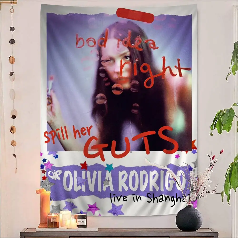 المغني O-Olivia R-Rodrigo نسيج الكلمة حصيرة عدم الانزلاق غرفة الغسيل حصيرة الغسيل ديكور شرفة غرفة المعيشة الطفل السجاد المنزلية
