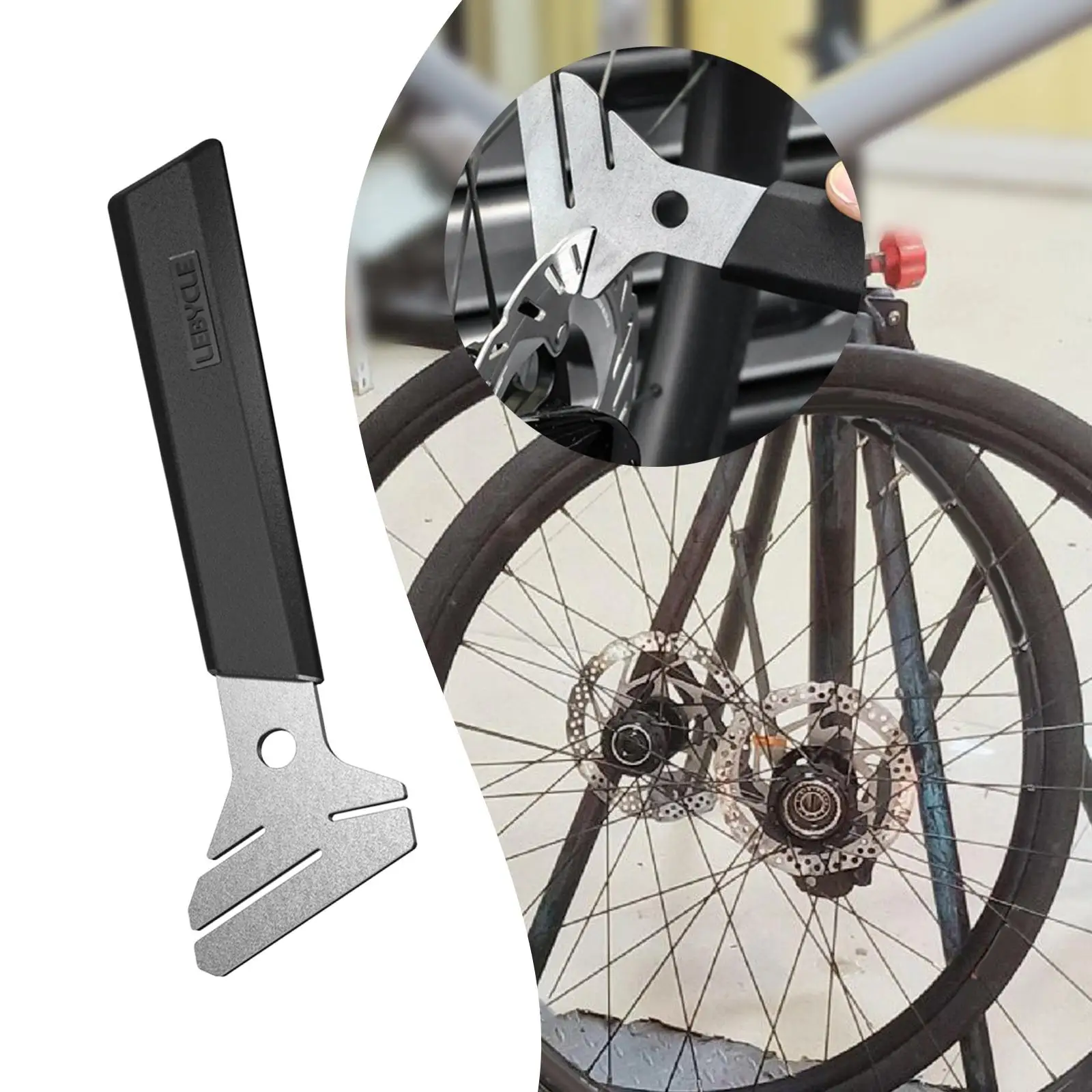 

Bike Disc Brake Rotor Alignment Tool,Truing Wrench,Parts TPE Handle,AntiSlip,Bicycle Brake Truing Fork for Outdoor Activities