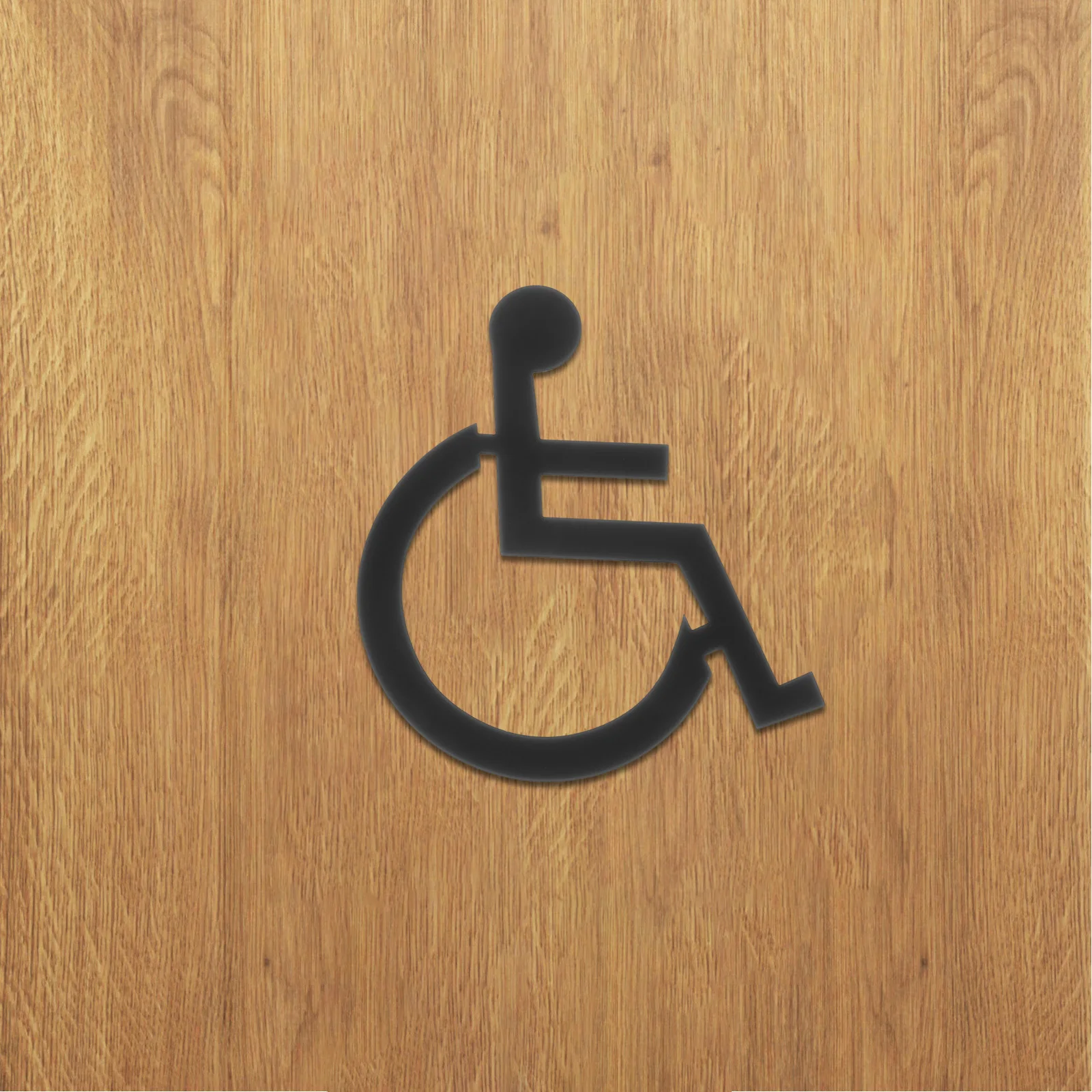 

Handicap Bathroom Signs Stainless Steel Wheelchair Sign for Disabled WC Door Restroom Non Fading Black Metal Plaque Fits