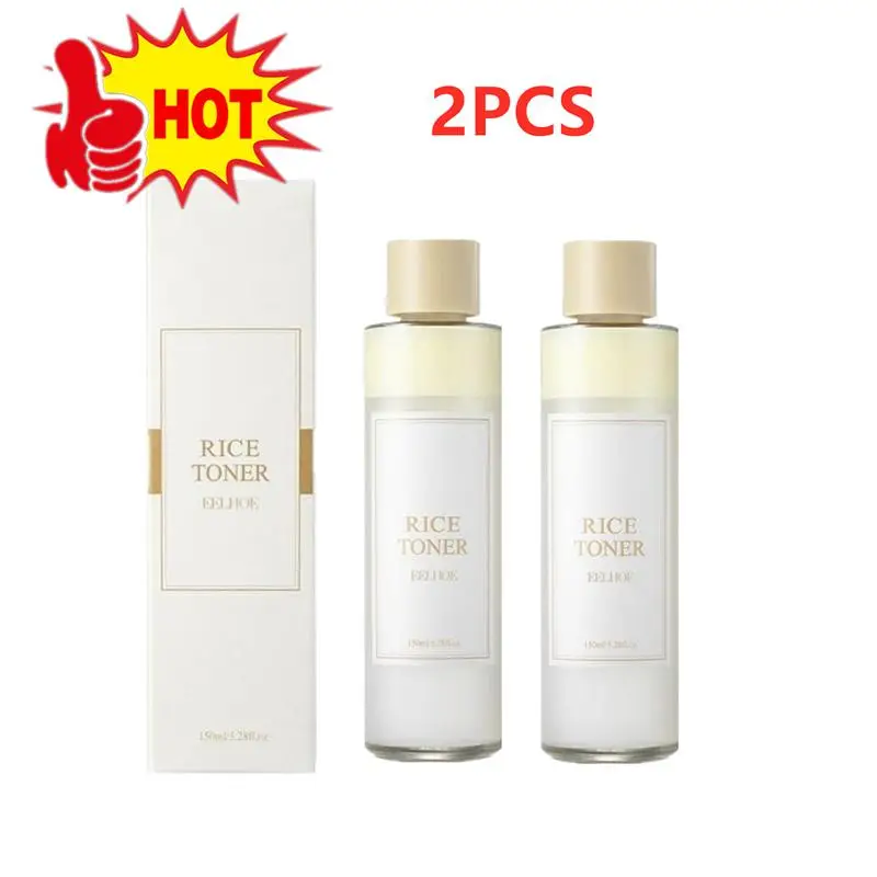 Toner Hidratante Rosto Arroz, Anti-Envelhecimento, Cuidados com a Pele Facial, Iluminar, Melhorar a Linha Fina, Maquiagem Coreana, 150ml, 2Pcs