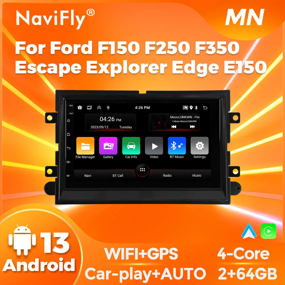 

Автомагнитола MEKEDE Wireless Carplay Android AUTO 2+64G для Ford 500 F150 Explorer Edge Escape Sport Lincoln Expedition Mustang с DSP