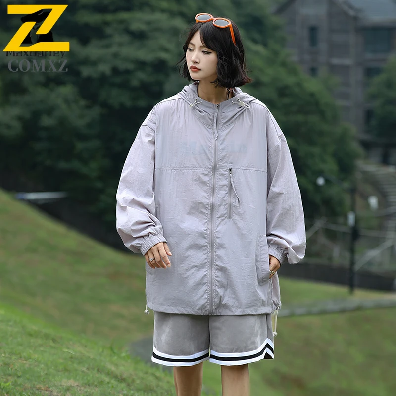 Ice Silk Sunscreen Jacket Men Women Ultra Lightweight Breathable UPF50+UV Resistant Hooded Skin Jacket Outdoor Cycling Camp Coat