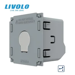 New LIVOLO Base Of Touch Screen 1 Gang 2 Ways Cross Switch,DIY Acessories,Without Plate&Panel,220-250V