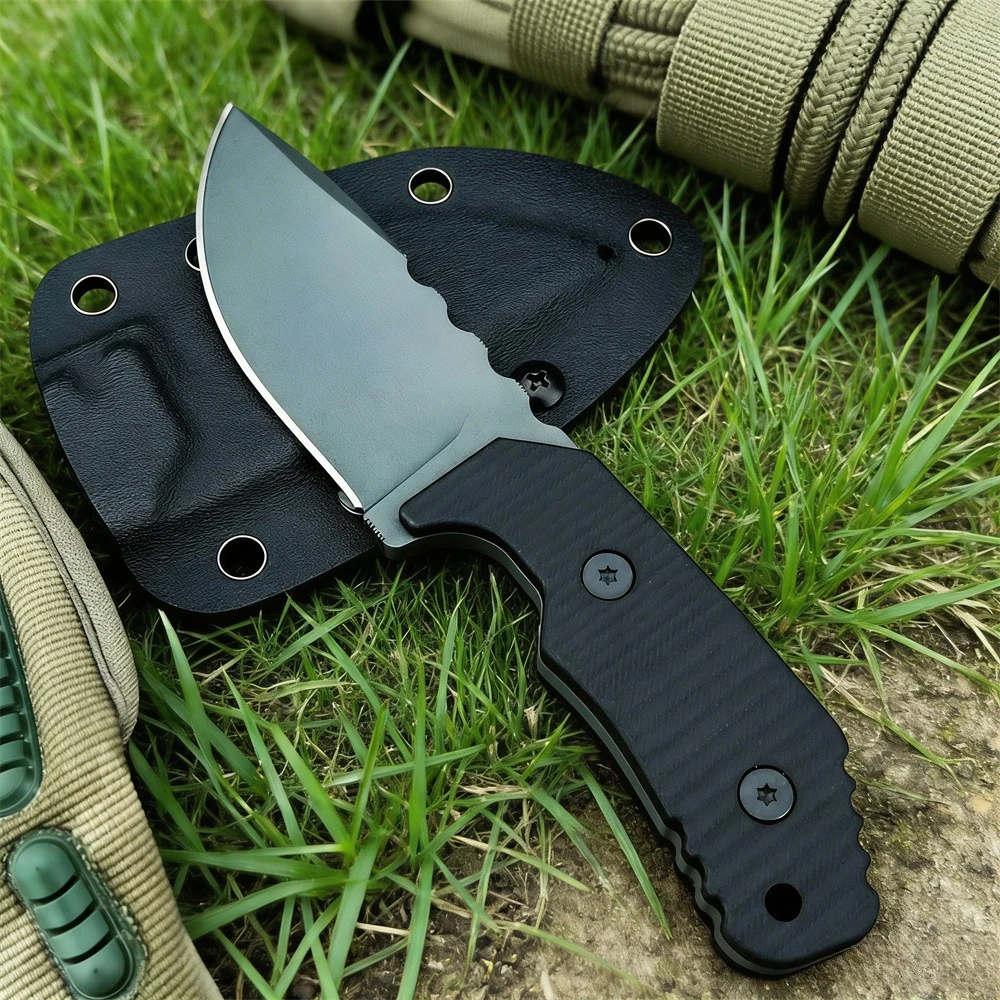 

Уличный тактический нож с фиксированным клинком из стали 8Cr13MoV, рукоять G10, для исследования джунглей, охоты, военных задач, с ножнами