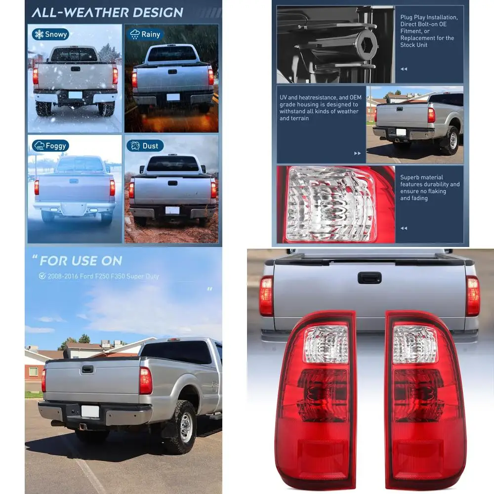 

Ford F250-F450 Super Duty 2008-2016 Tail Lights, Replacement Rear Lamps for Driver & Passenger Side