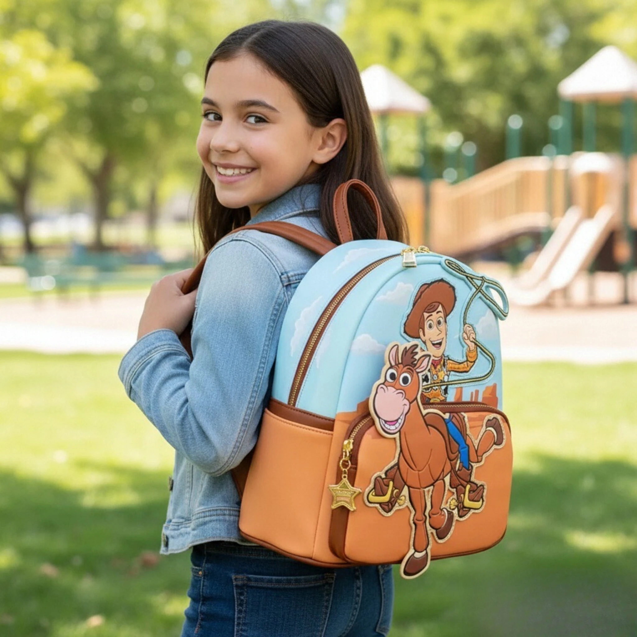 

Toy Story Woody Mini Backpack Elementary Backpack Cute woman Travel Bag Christmas Gift