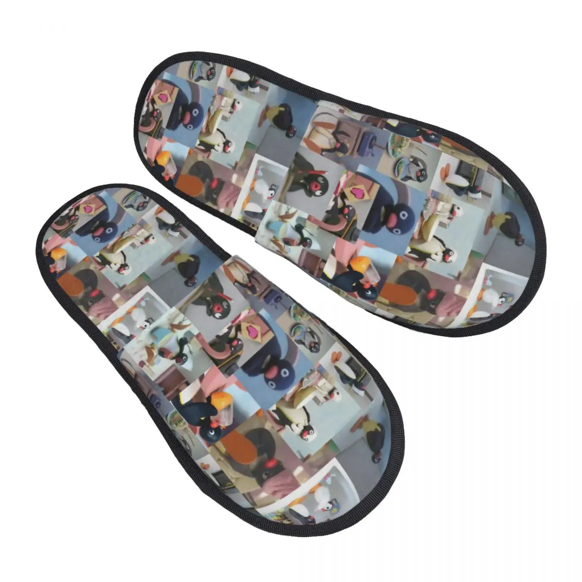

Winter Furry Slippers Noot Pingu Accessories Household Fur Slides Slippers Living Room Penguin Meme Soft Anti Slip Slides