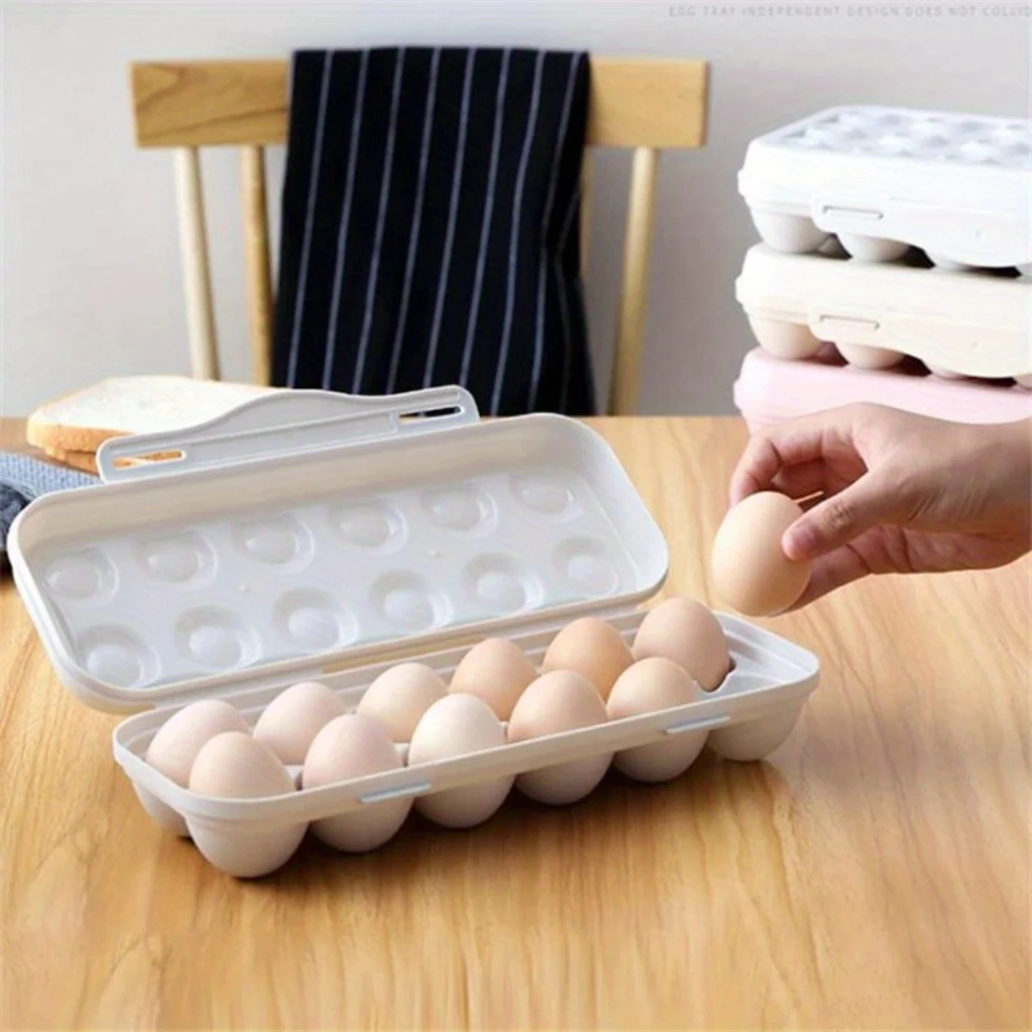 2pcs Egg Tray Holder Egg  Box Refrigerator Crisper  Container Camping Picnic BBQ ShockProof Egg Holder Box Organization