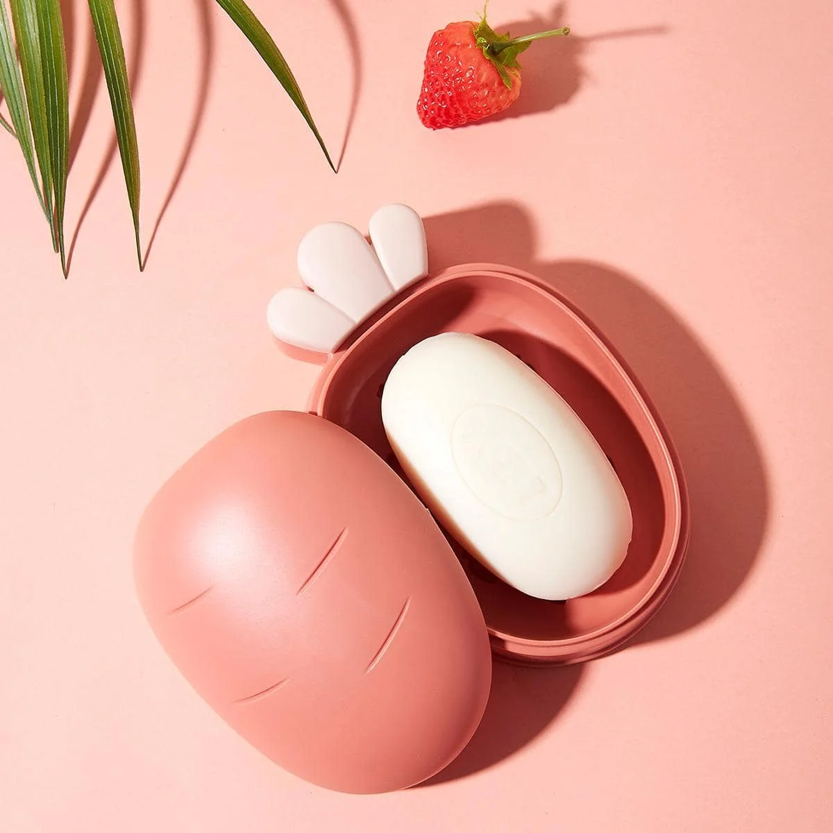 Cute Radish Soap Dish With Lid Bathroom Supplies Traveling Portable Household Toilet Accessories Bathroom