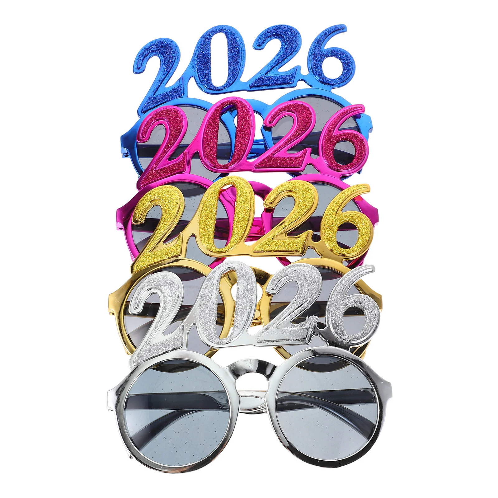 4 Pcs 2026 New Year Party Glasses Graduation Sunglasses Photo Booth Prop Props Novelty