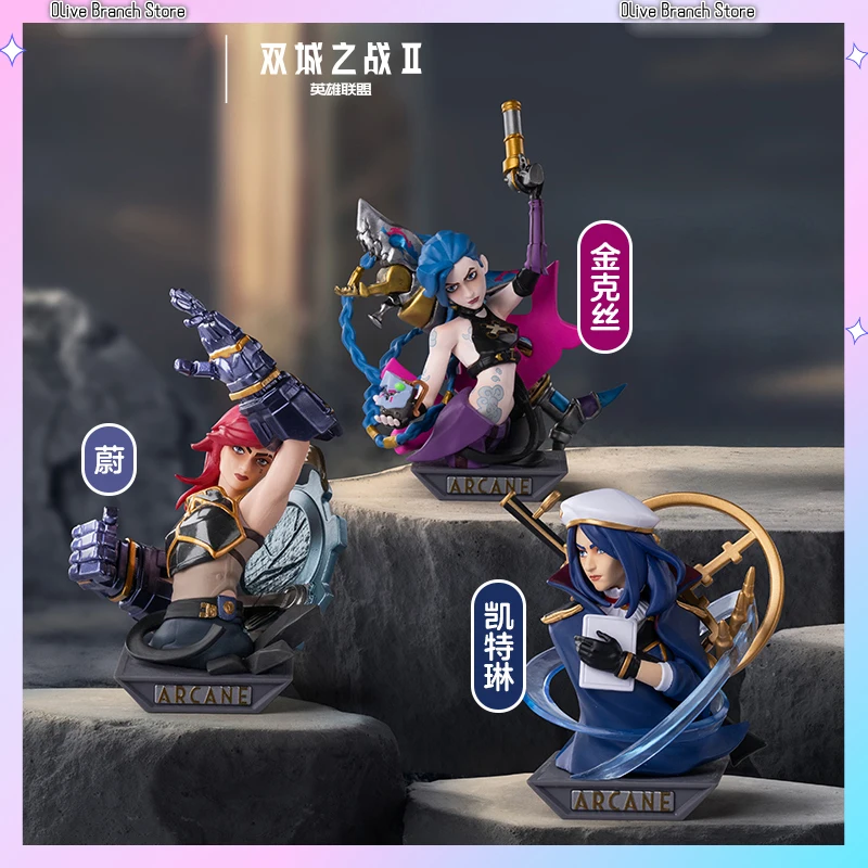 

Original Arcane：League Of Legends 2 Blind Box 1 Generation Jinx Vi Trend Toy Collection Desktop Ornament Ornaments Birthday Gift