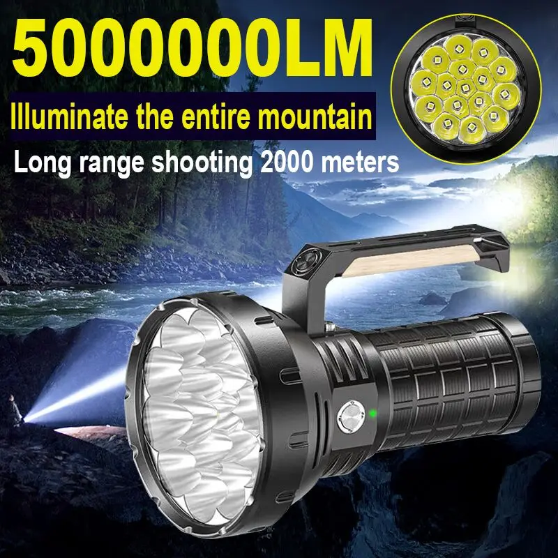 brightest rechargeable flashlight 2000 lumens Bushnell Lumen resistant construction Worlds Brightest Flashlight 200K Lumens