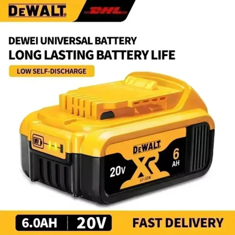 100% Genuine Dewalt 20V Battery, 5AH 6AH Rechargeable Lithium Ion Battery, Dewalt DCB205 DCB206 Power Tool Replacement Battery