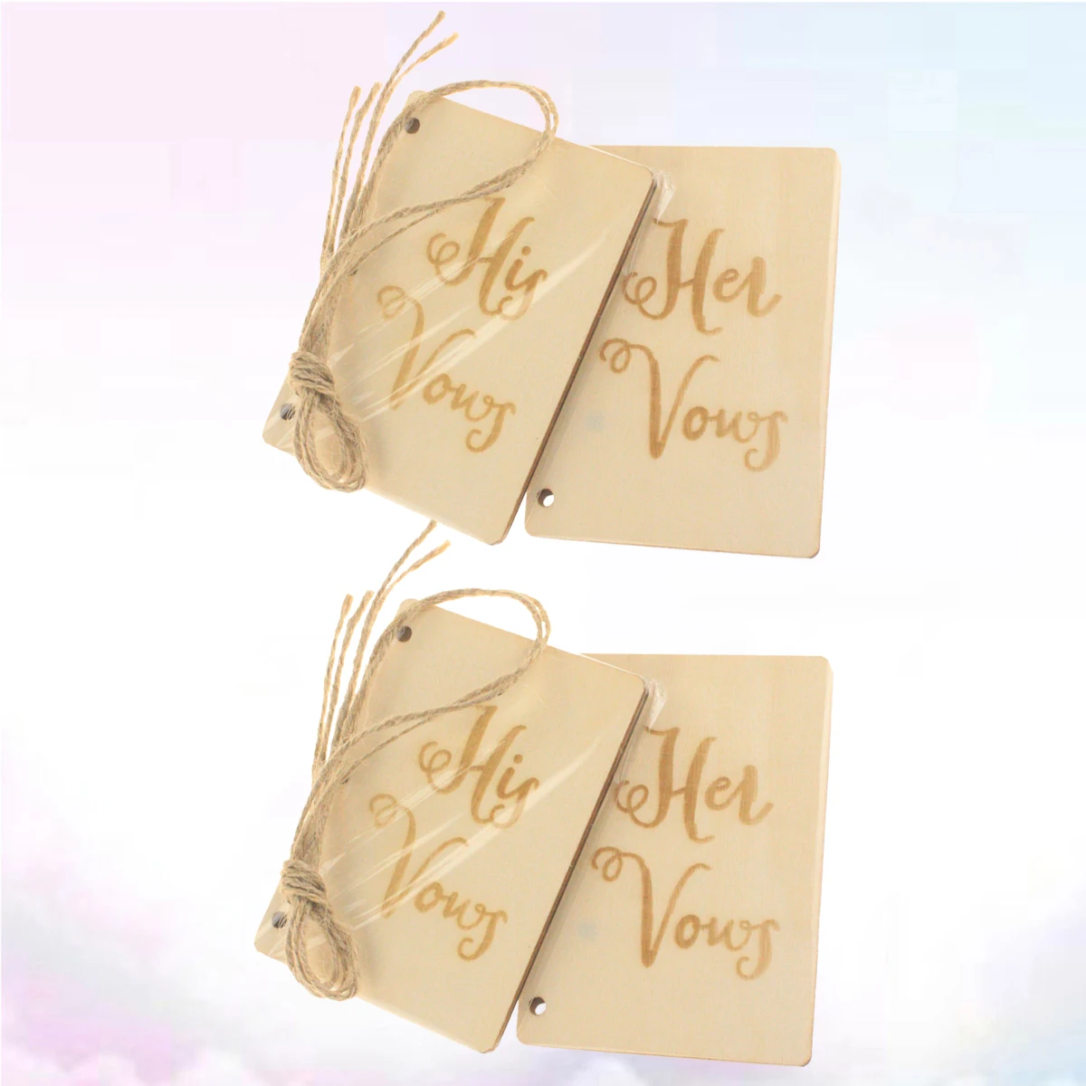 

4 pcs 4 Wooden Craft Kraft Paper Vow Book Wedding Notebook Rustic Wedding Keepsake Photography Home Party Gift Sign
