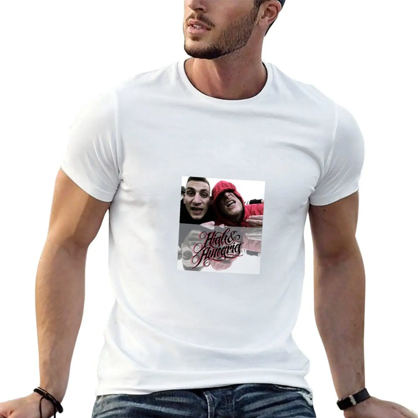 

High & Hungrig - Gzuz & Bonez MC T-Shirt cotton t shirts man 100% funny t shirts cotton man t shirt summer T-shirt