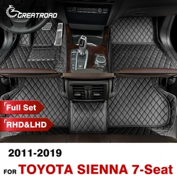 Car Floor Mats For Toyota Sienna 7-seat 2011 2012 2013 2014 2015 2016 2017 2018 2019 Carpet Cover Interior Accessories