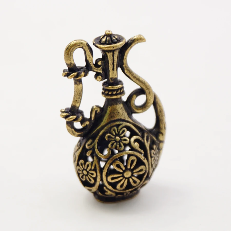 6pcs/lot  Wholesale Antique style bronze look floral 3D hollow wine pot Necklace Pendant Jewelry charm pendants Punk Gifts 08832