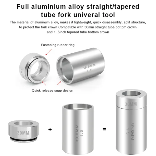 Imagen 2 del producto Kit de ajuste de horquilla delantera para bicicleta, instalación, reparación de auriculares, herramienta de ajuste de carrera de corona para 28,6mm, 1-1/2 ""o 1-1/8""