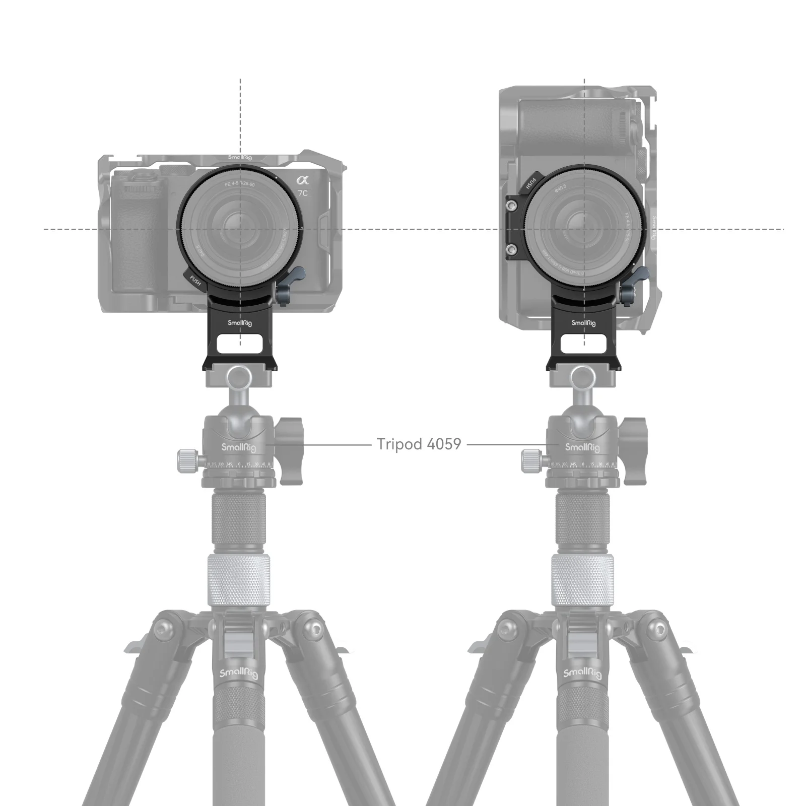 SmallRig Horizontal-to-Vertical Mount Plate for Sony Alpha 7C II / Alpha 7CR to be used with Cage 4422 or Baseplate 4438 -4424