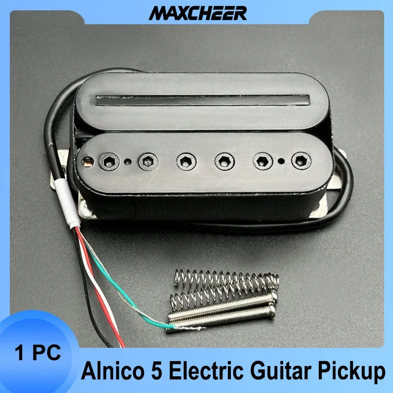 Alnico V Electric Guitar Humbucker Blade/Hex Screw Adjusting Guitar Bridge Pickup with 4 Conduct Cable/Coil Splitting 16.6K