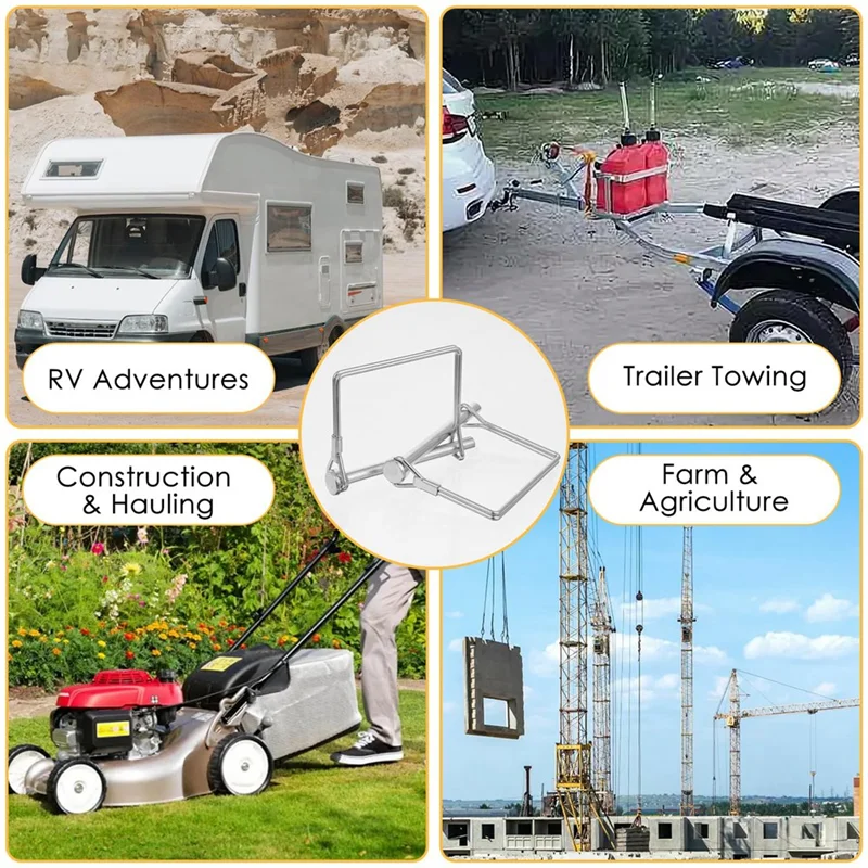 

【Hot-Selling!】Carbon Steel 40 Pcs Square Coupler Pin 1/4 Inch Trailer Hitch Wire Safety Shaft Locking Pin For Farm
