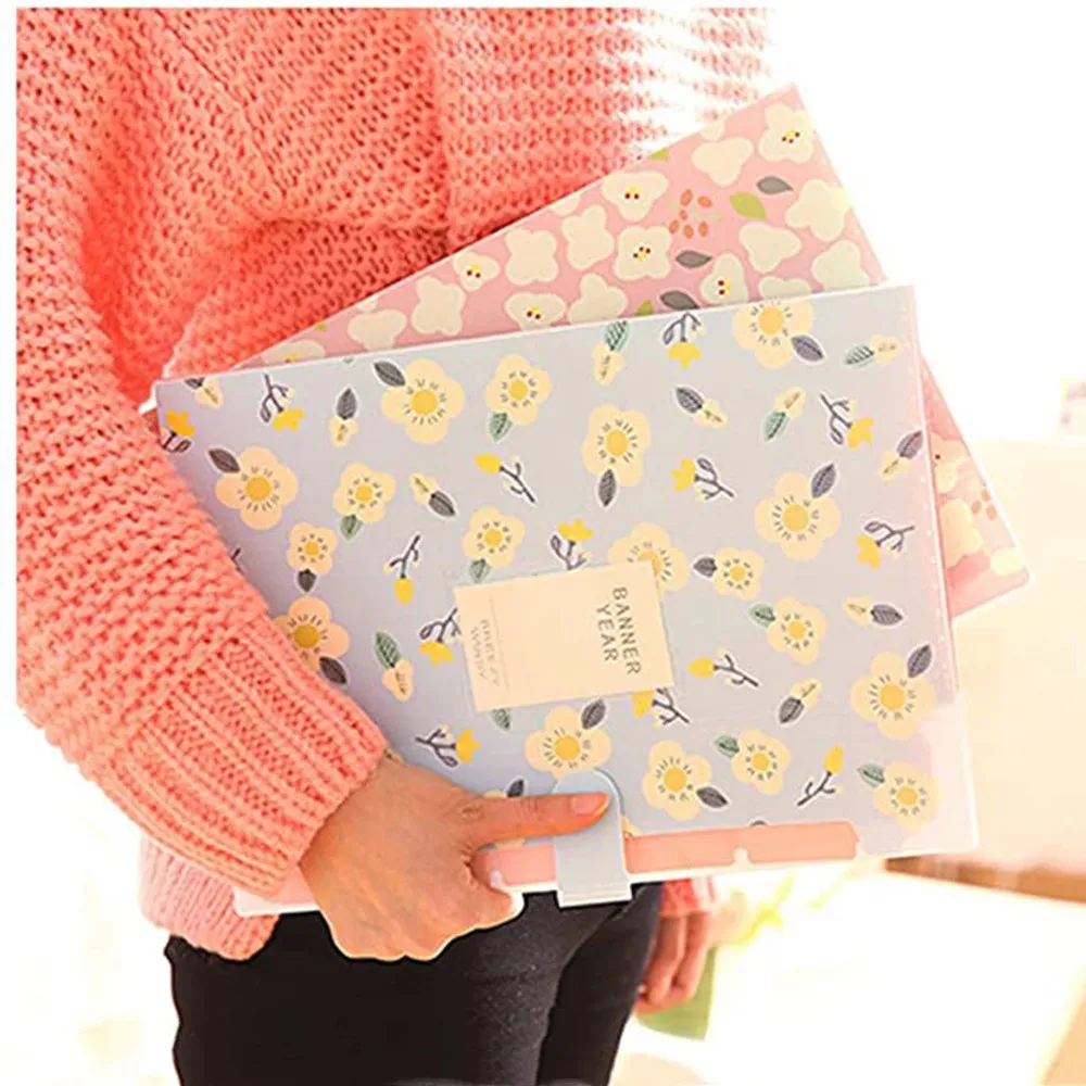 

File Organizer 5 Pockets Snap Closure File Holder File Folder Floral File Folders Accordion Folder Document Organizer
