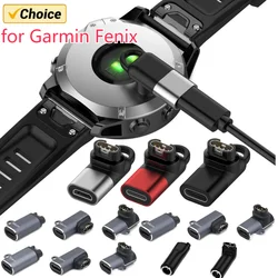 Adaptador de cargador tipo C/Micro/ios USB hembra a 4 pines para Garmin Fenix 7/6/5 instinct 2S Venu 2 plus, convertidor de carga para reloj EPIX