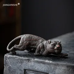 Purple Pottery Tea Pet Ornament Tiger Carving Decoration Tea Play Zen Tea Table Tea Tray Tea Ceremony Accessories