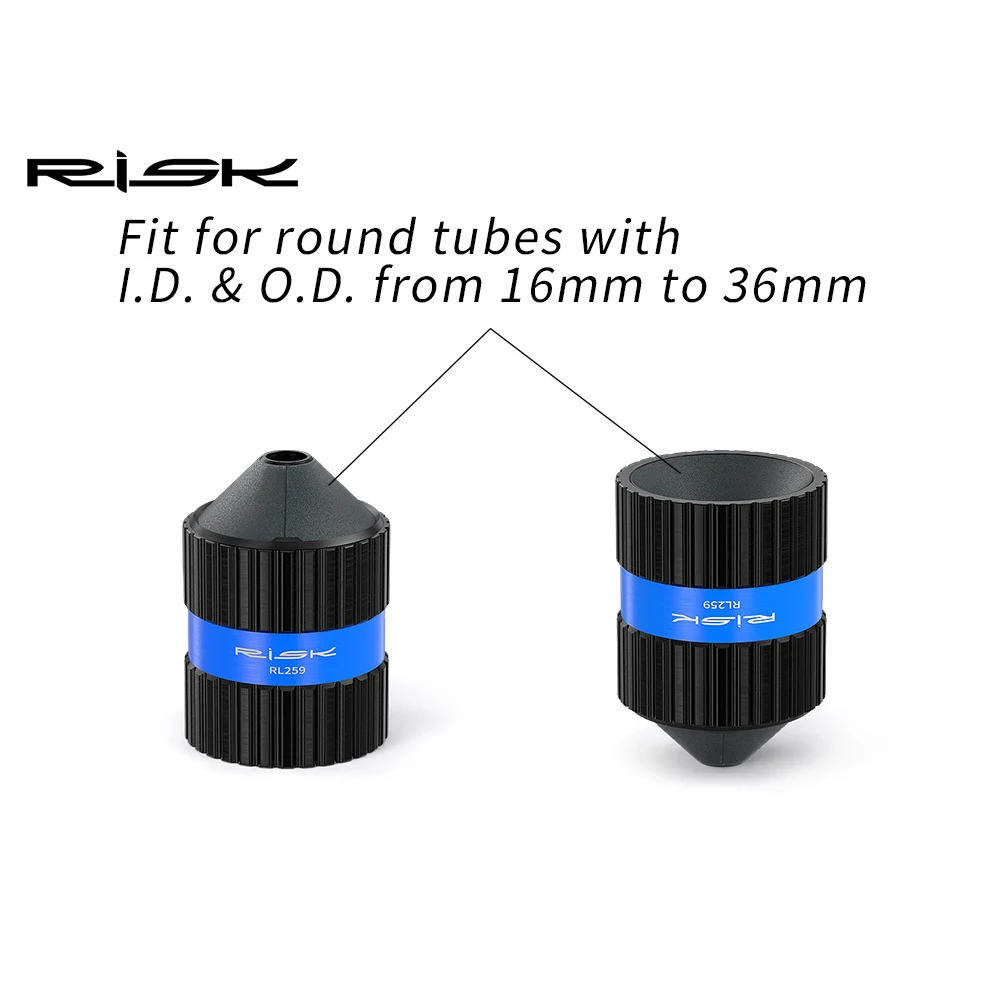 RISK Bicycle Bike Front Fork Tube End Edge Chamfer Chamfering Tool fits 16-36mm Round Tube