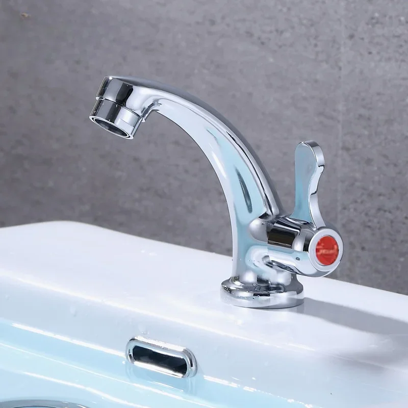 

Single Handle Basin Faucets Modern Household Bathroom Faucet Single Cold Water Tap Single Hole WashBasin Sink Faucet Chrome