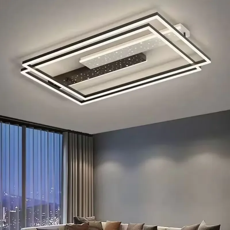 Modern square ceiling lamp aluminum acrylic iron shading bedroom living room dining room