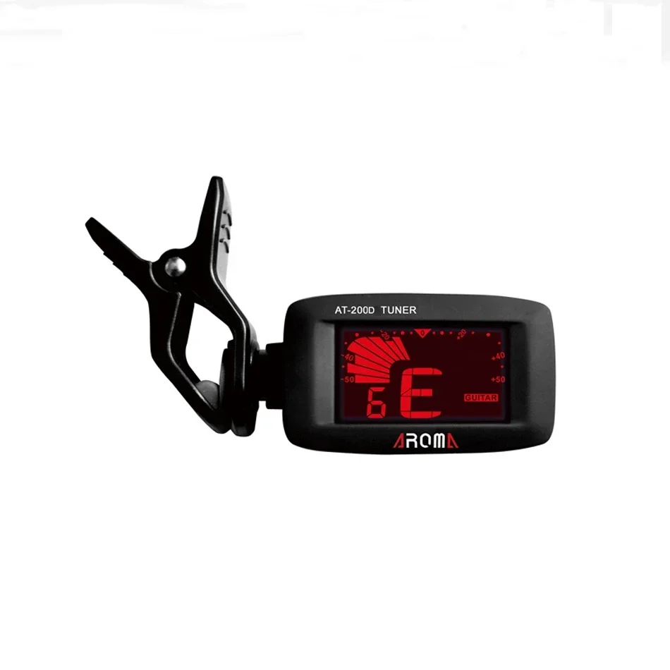 Aroma AT-200D High Quality Clip On Guitar Tuner Portable Universal Digital Tuner for Chromatic Guitar Bass Ukulele Violin