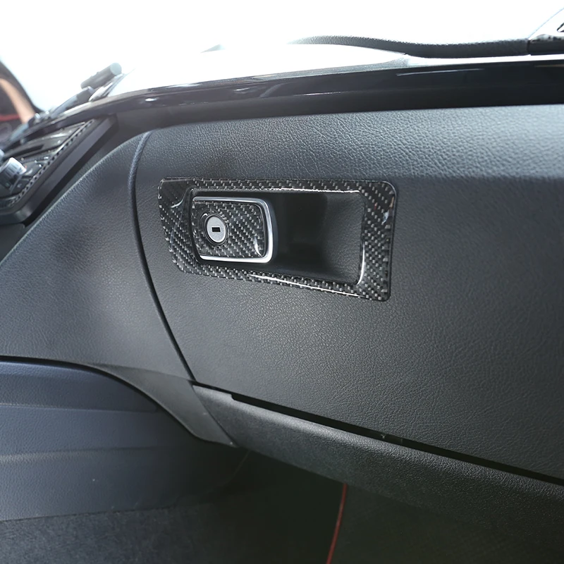 For BMW 3 4 Series F32 F30 F31 F33 F36 3GT F34 2013-2019 Carbon Fiber Car Passenger-side Glove Box Handle Panel Trim Accessories view 2