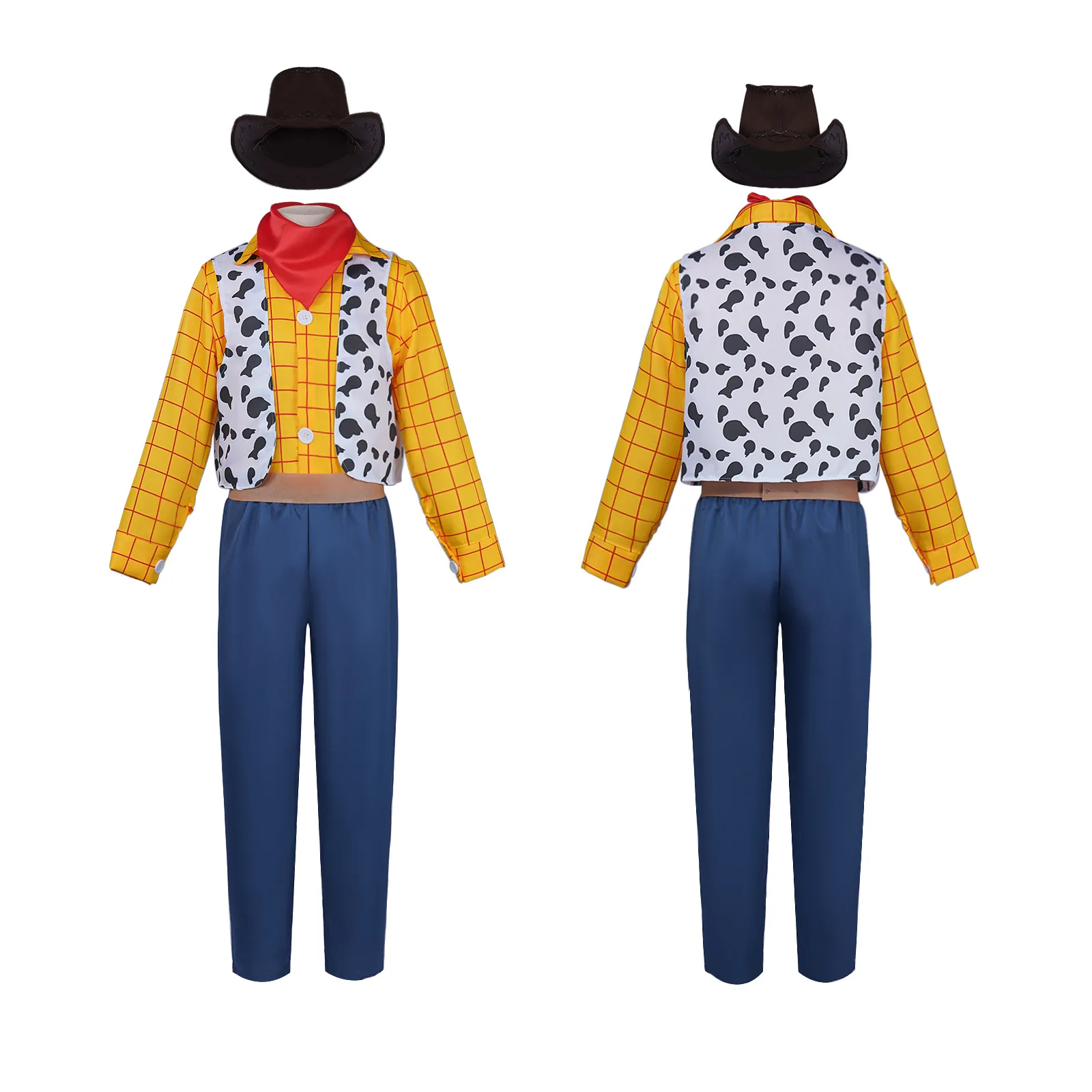 

Story Woody Cosplay Costume Sets Western Cowboy Performance Suit for Kids Adults Halloween Carnival Dress Up Party Performance