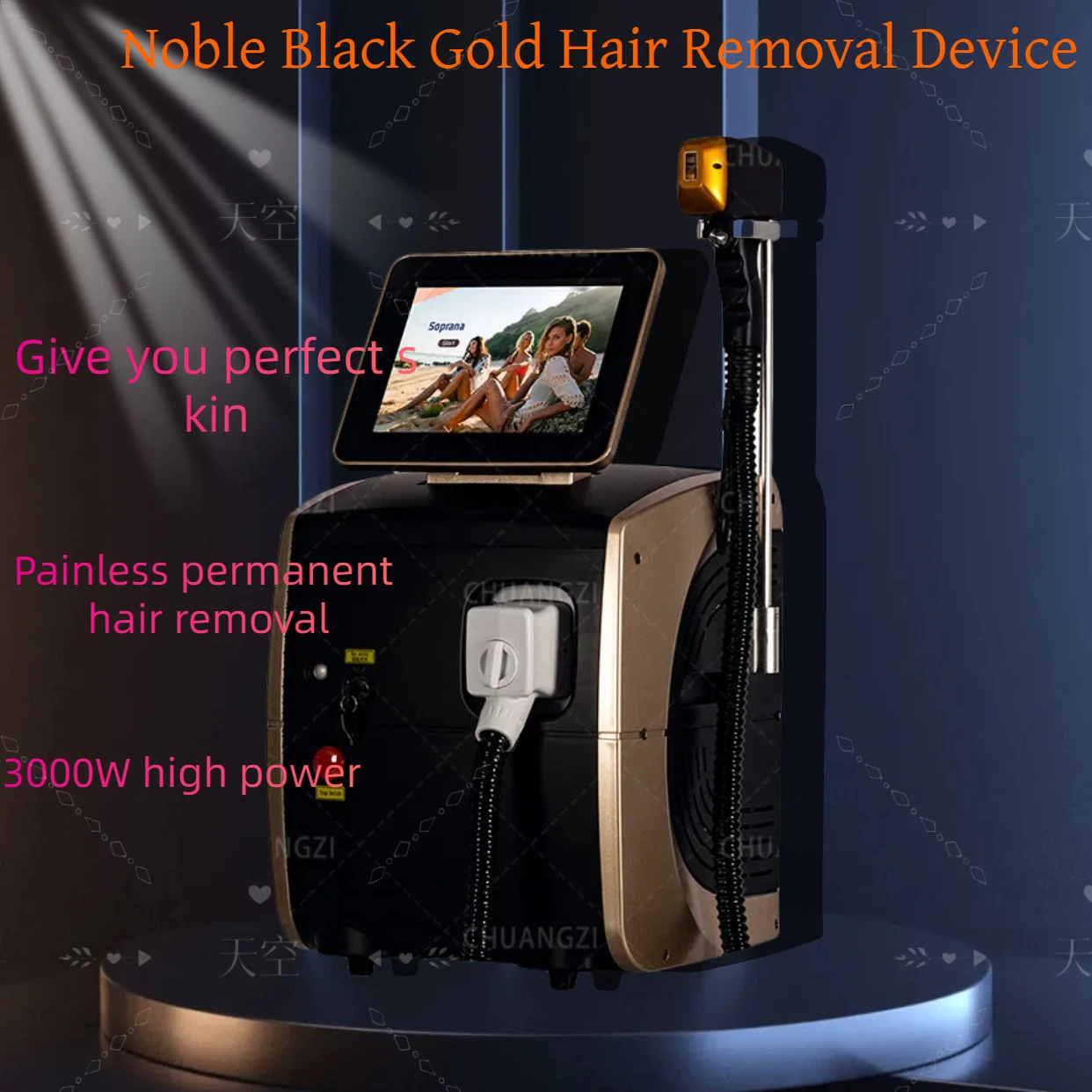 Professional Diode Laser Hair Removal Machine High Power 3000W Alexandrite Laser 808nm 755nm 1064nm CE Factory Fast delivery