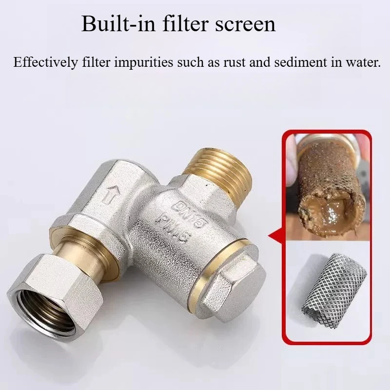 All-copper removable filter pipeline toilet water pipe water purifier water heater front scale-inhibiting fittings