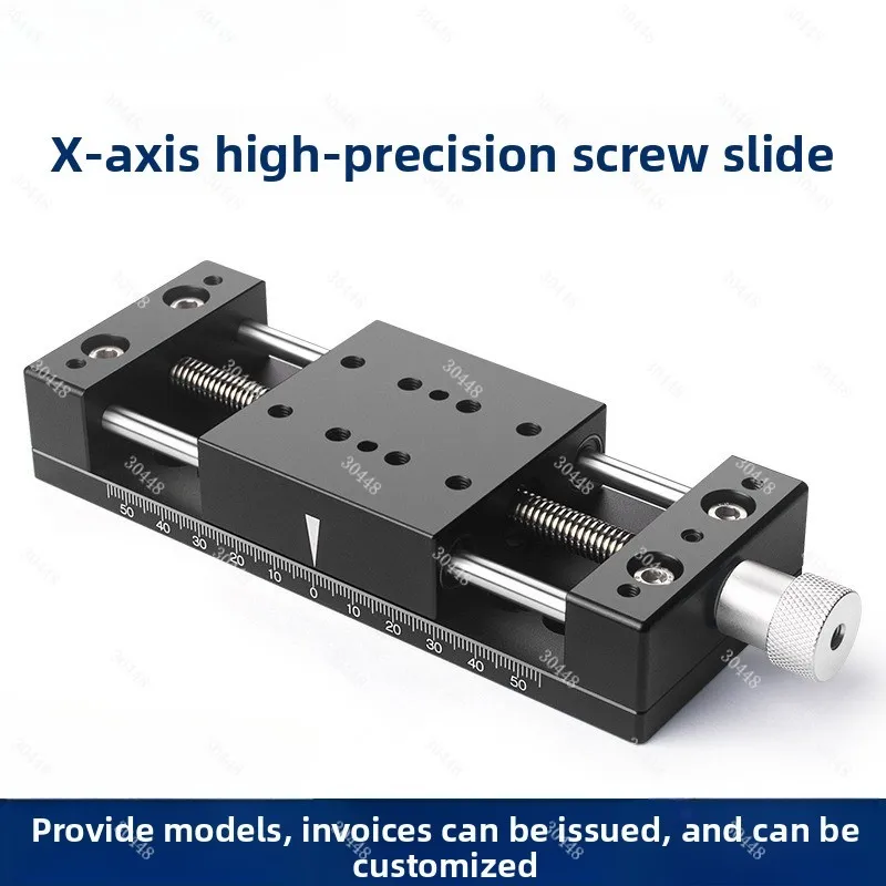 X-Axis Precision Linear Stage Heavy-Duty Lead Screw Adjustment Platform 50/80/100mm Travel