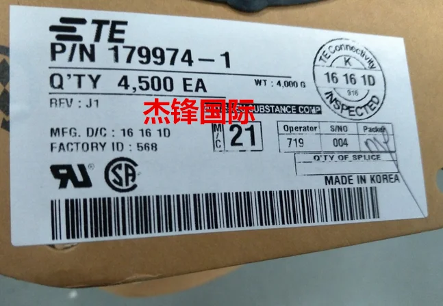 

100pcs/lot 179974-1 for:-:14-18AWG 100% New