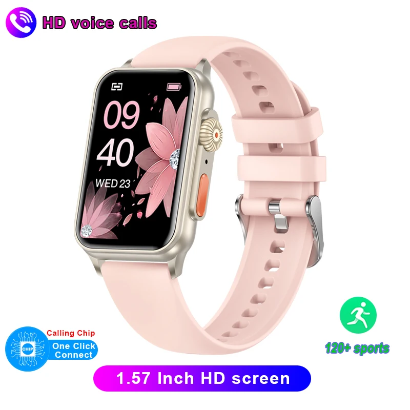 Bluetooth Call Smart Watch Push Message Voice Assistant Fitness Tracker Music Playback Steps Smartwatch Men Women Android IOS