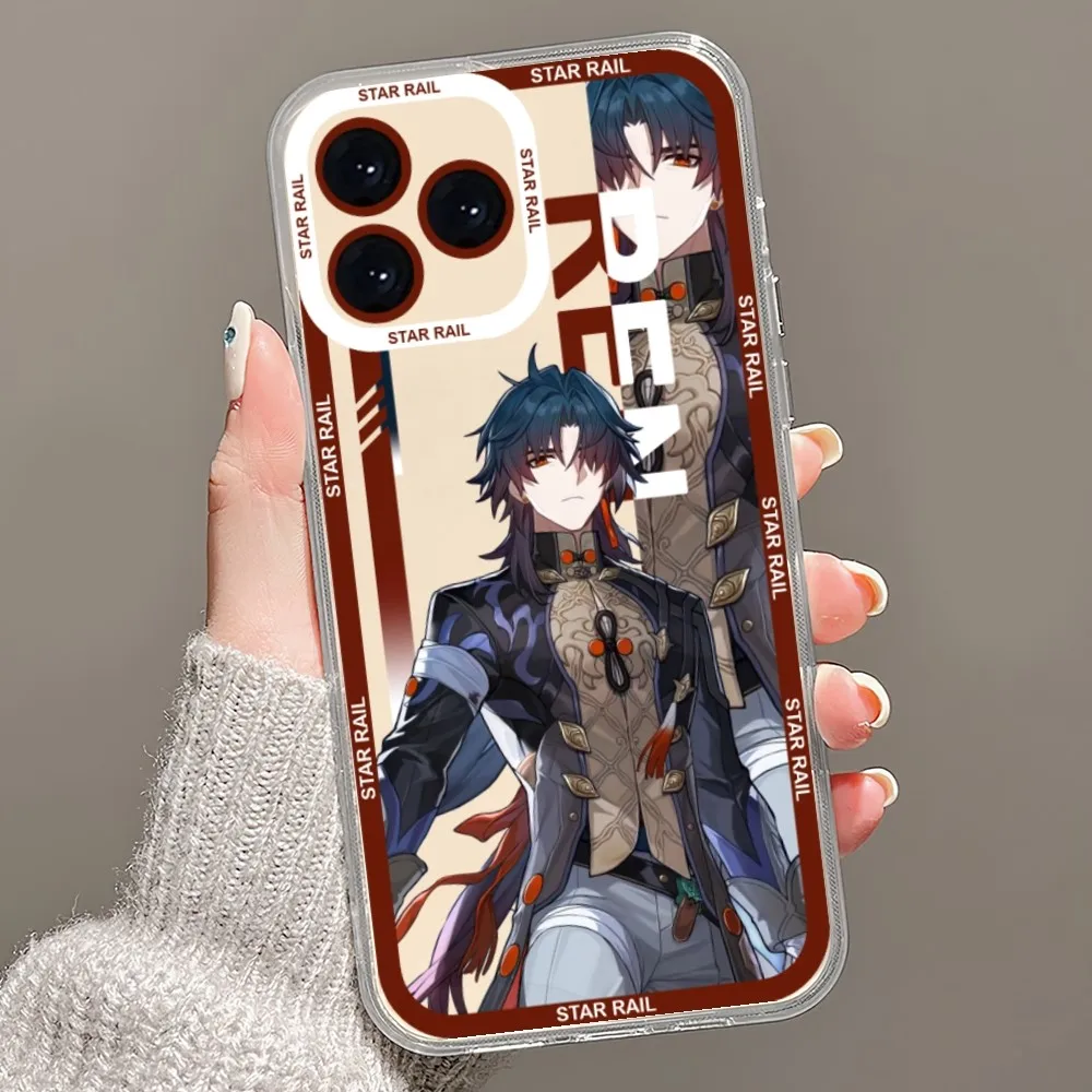 Game Honkai Star Rail Ren JingYuan Phone Case For iPhone 13 14 Mini 11 12 Pro Max Transparent Shell