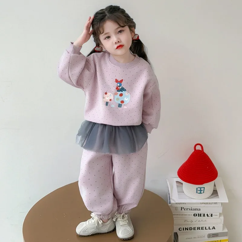 

Girls' Hoodie Set 2025 Autumn New Item Children's Korean Version Fashion Hoodie and Pants Two-piece Set for Children