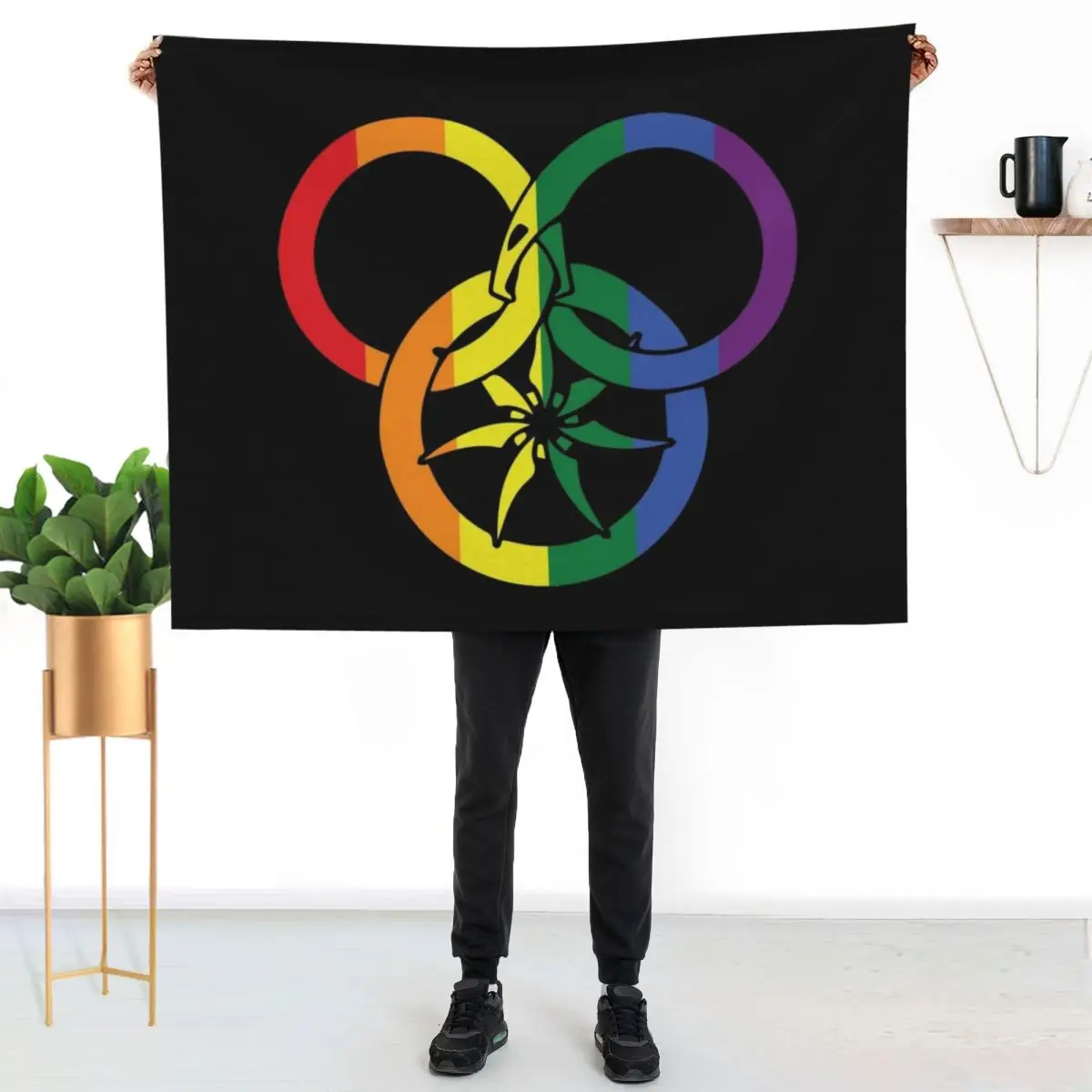 The Wheel of Time Rainbow Logo Throw Blanket blankets ands wednesday sofa bed Luxury Throw Extra Large Throw Comforter Blankets