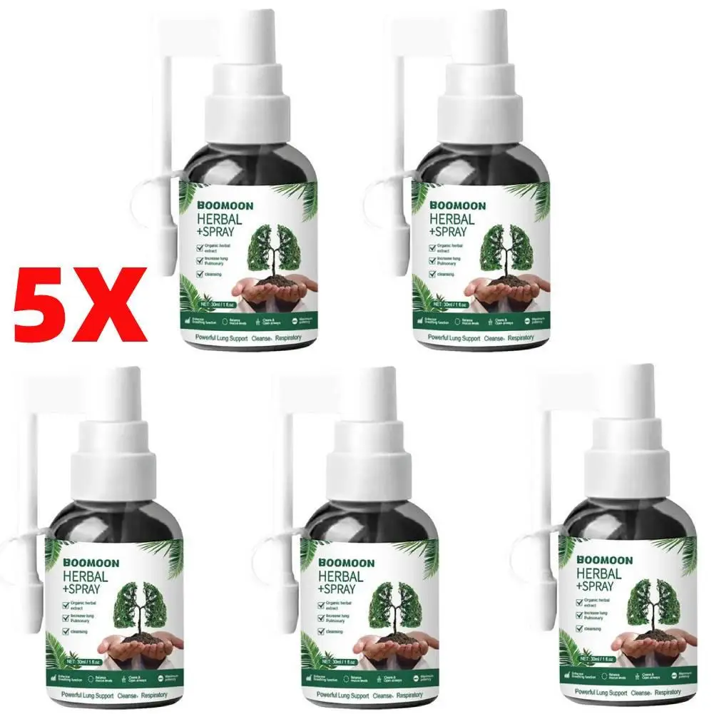 

5Pcs 30ml Herbal Cleansing Lung Spray Clear Nasal Congestion Discomfortable Relieve Nasal Throat Care Spray