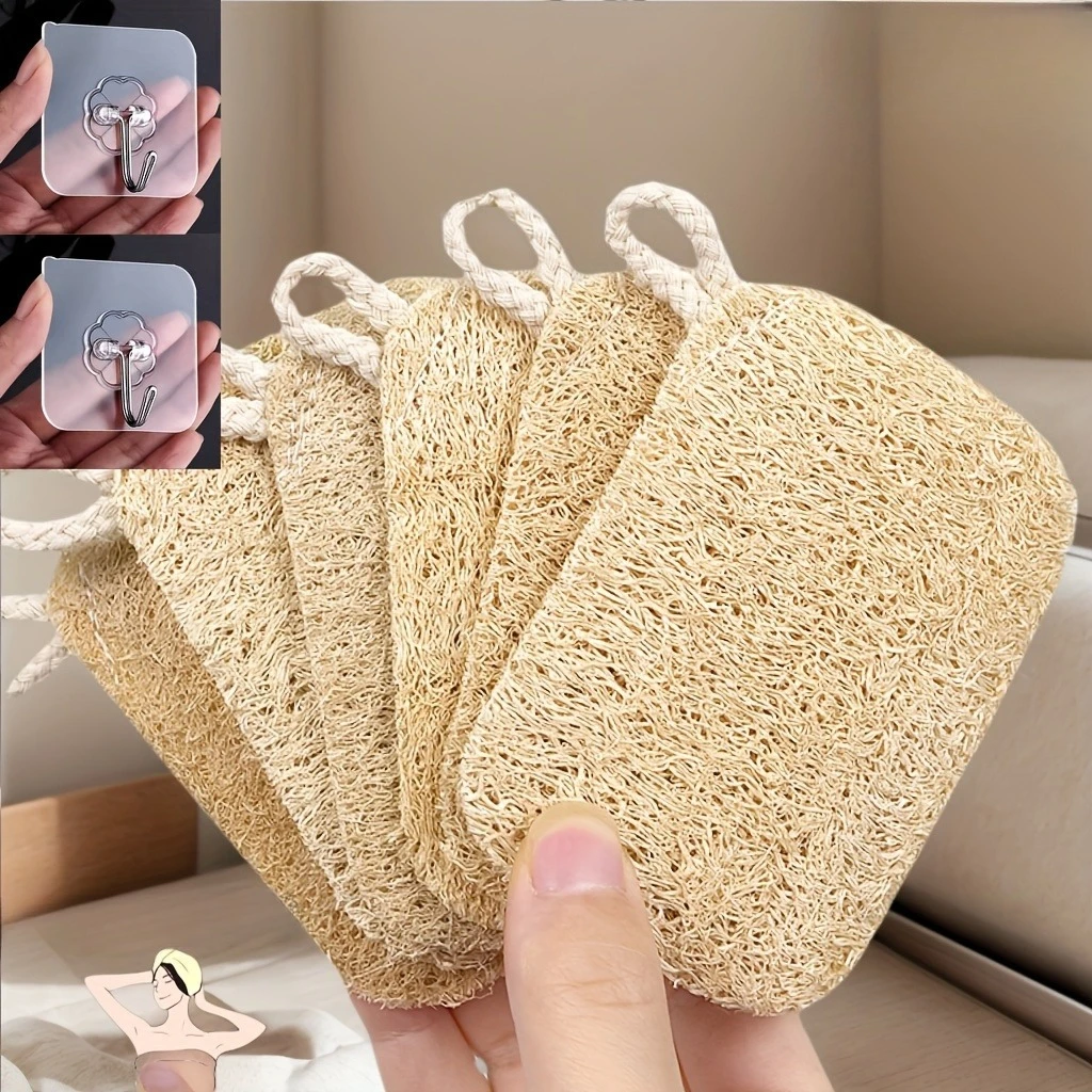 3/6 قطع - قماش تنظيف الجسم والظهر السميك بطبقة مزدوجة ناعمة لتنظيف الجسم والظهر، فرشاة حمام لتنظيف الرغوة العميقة للحمام