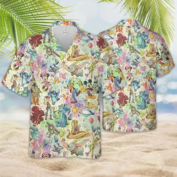 Disney Castle Hawaiihemd Disney Magiziellstes Hawaiihemd Winnie The Pooh Hawaiihemd Herren Vintage Button-Down-Hemd